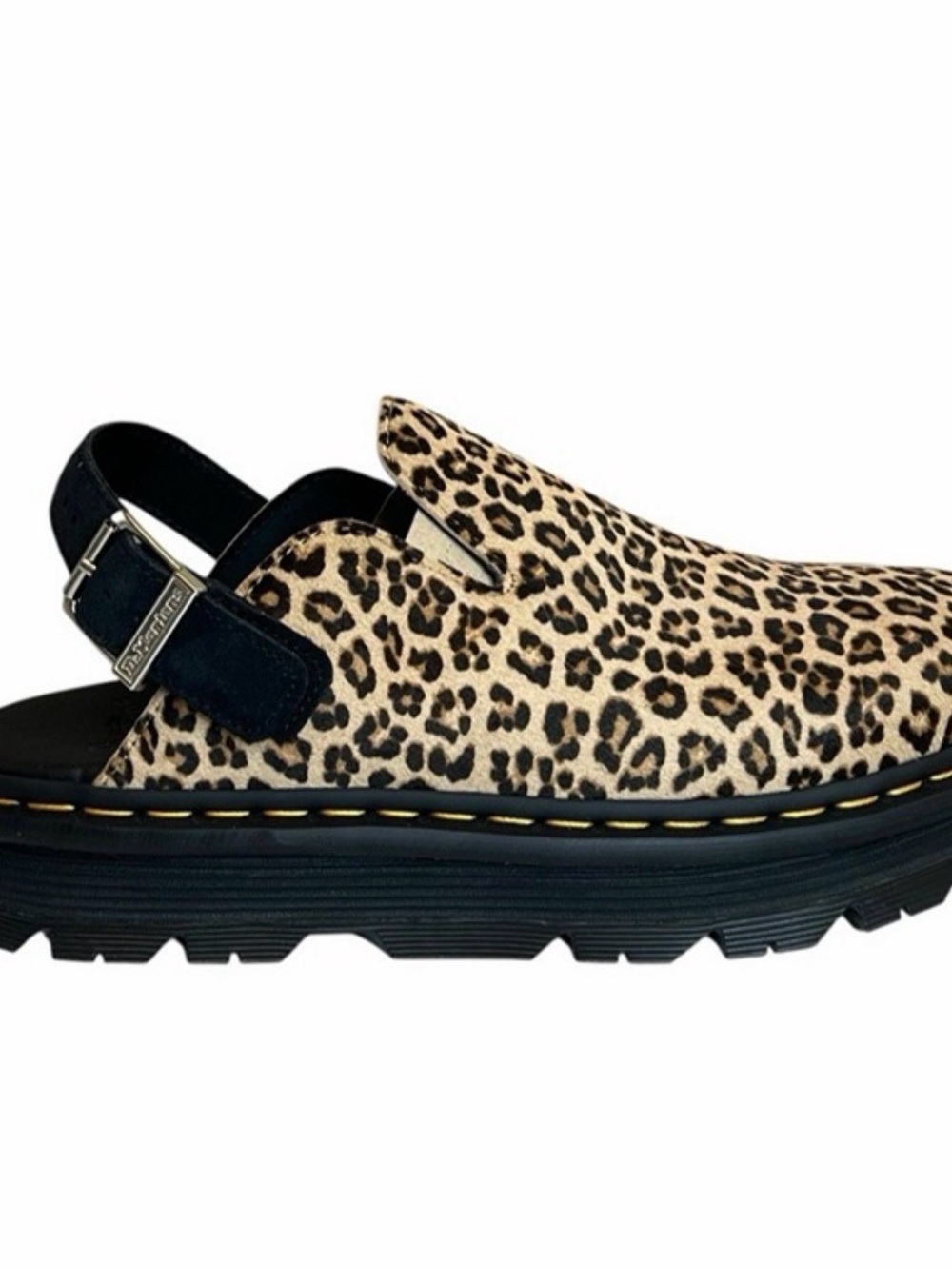 Dr. Marten Leopard Print Zebzag Mules - Picture 2 of 3
